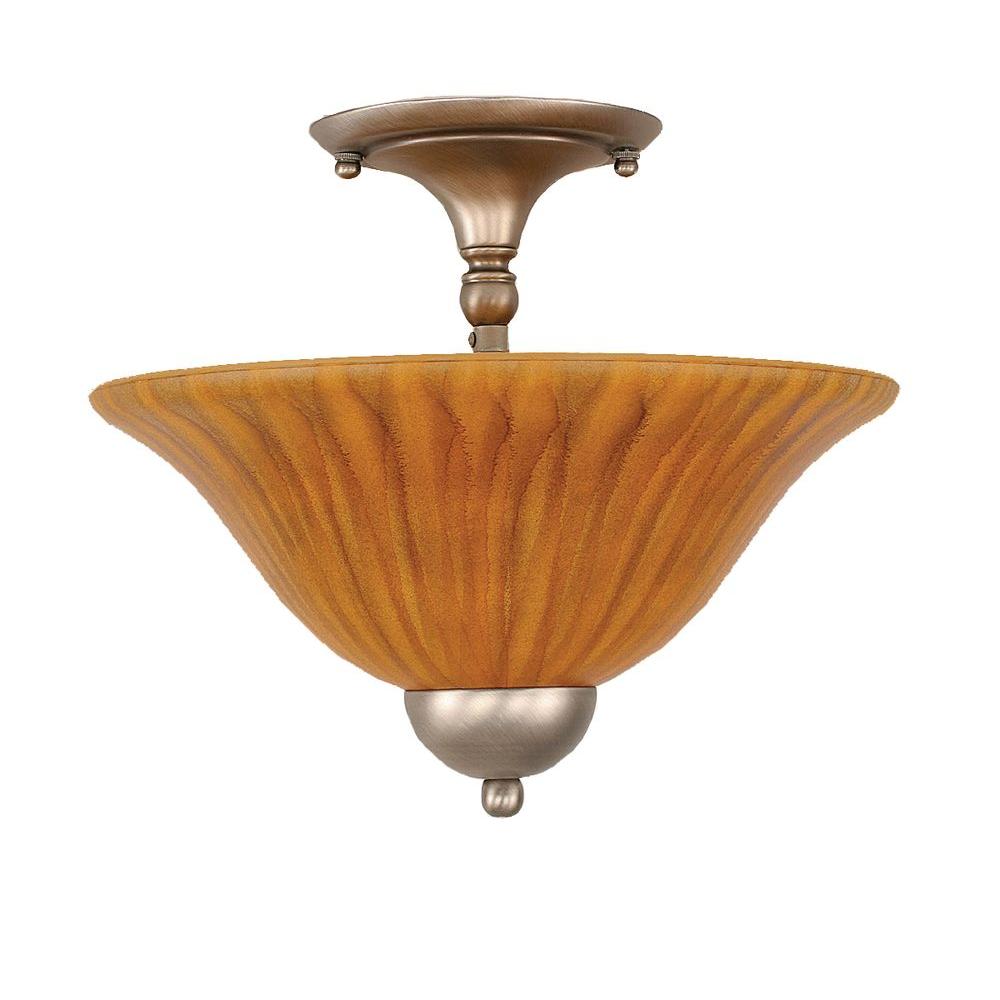 Filament Design Lenor 1Light Red Fluorescent Ceiling SemiFlush Mount LightV181916 The Home