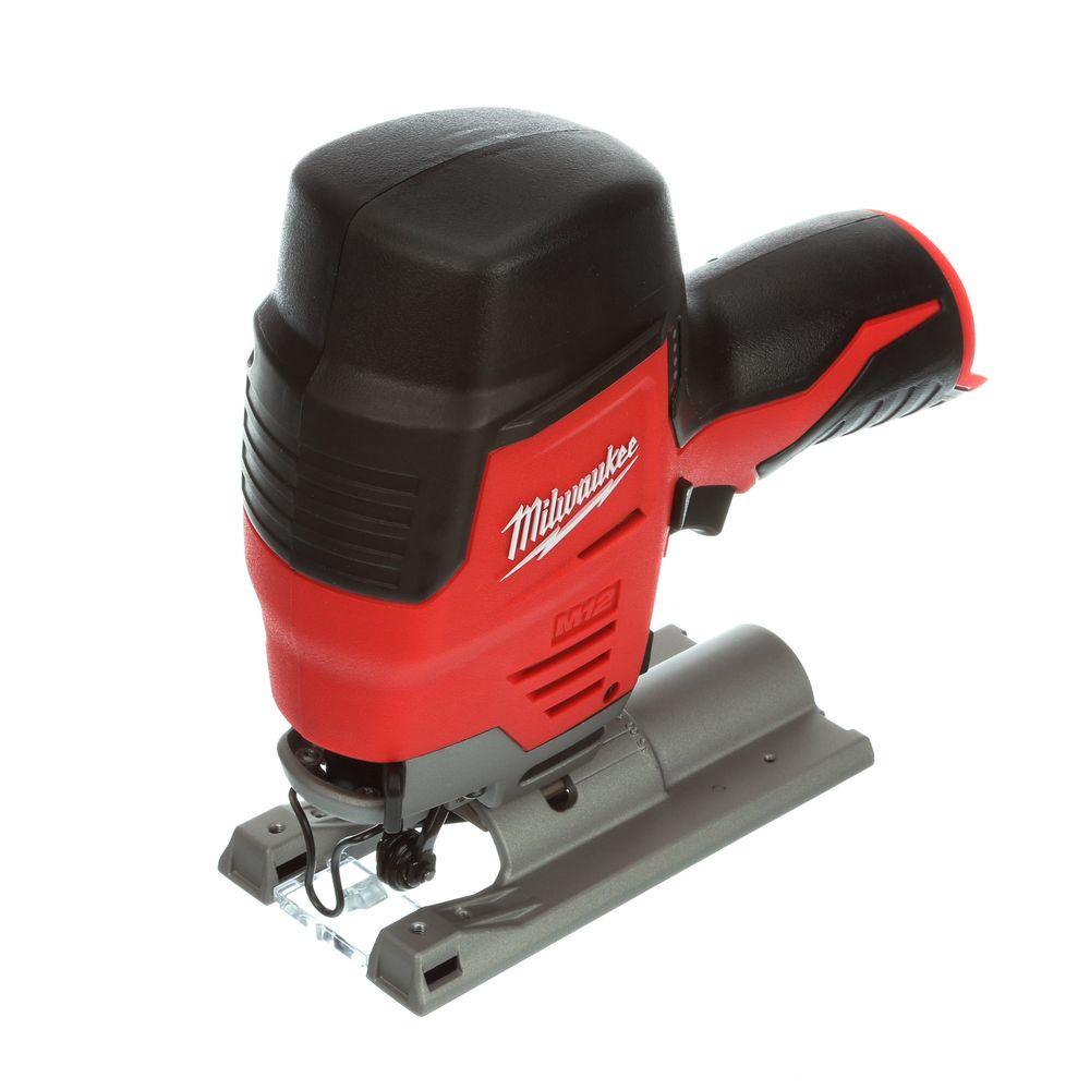 Milwaukee M12 Red 12-Volt Lithium-Ion Cordless Compact Jig Saw Kit-2445 ...