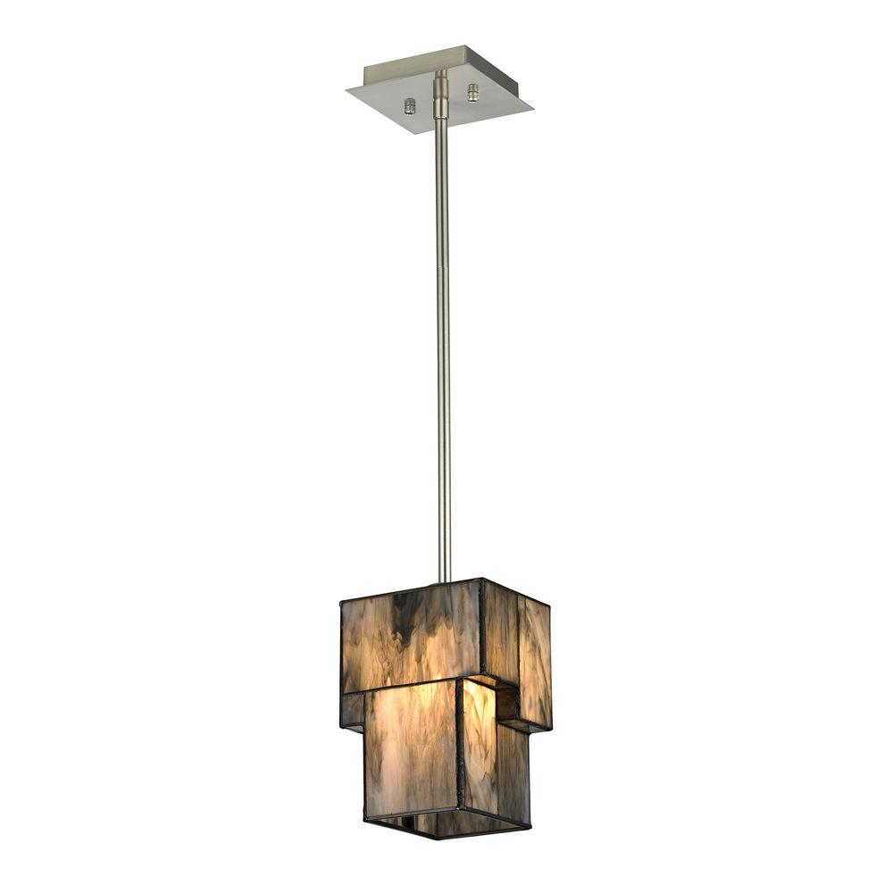 Titan Lighting Adelaide Collection 1 Light Medium Oak And Satin