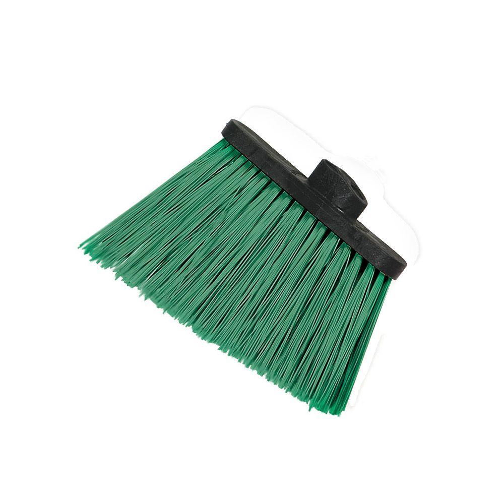 Carlisle 8 in. Flagged Angle Broom with 12 in. Flare Green Bristles (Handle Not Included) (Case