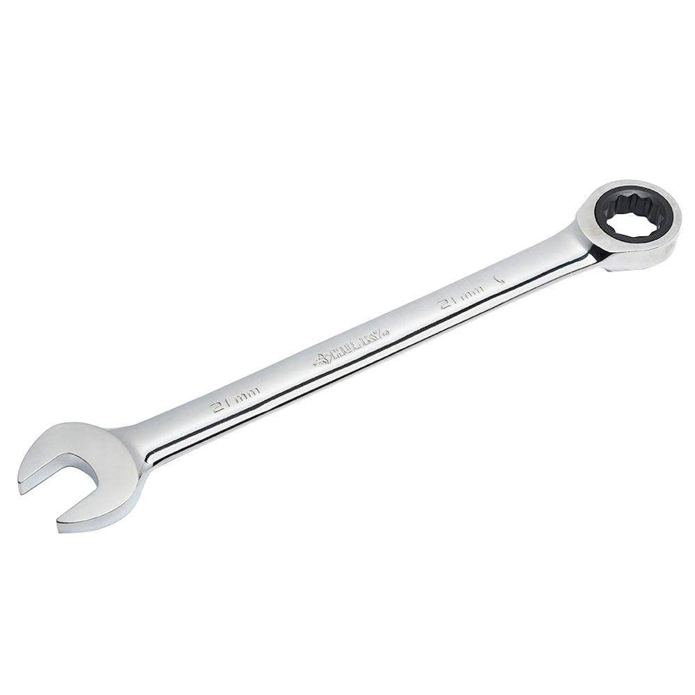 Husky 21 mm 12-Point Metric Ratcheting Combination Wrench-HRW21MM - The ...