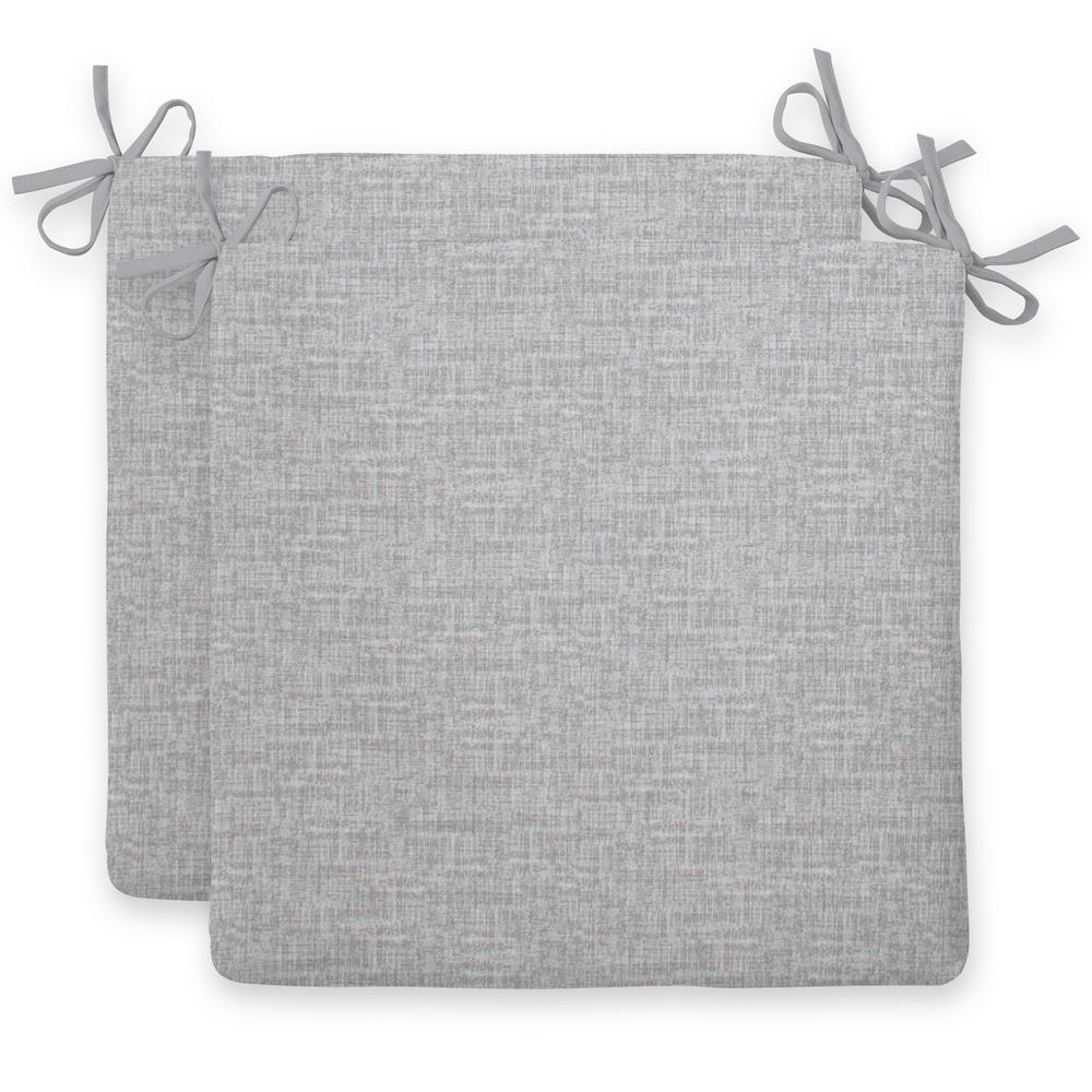Grouchy Goose Portico Grey Square Outdoor Seat Cushion (2-Pack)-70718