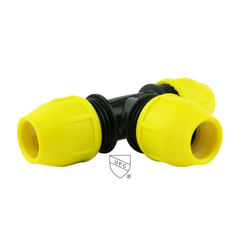 HOMEFLEX 1 in. IPS Underground Yellow Poly Gas Pipe Tee18401010