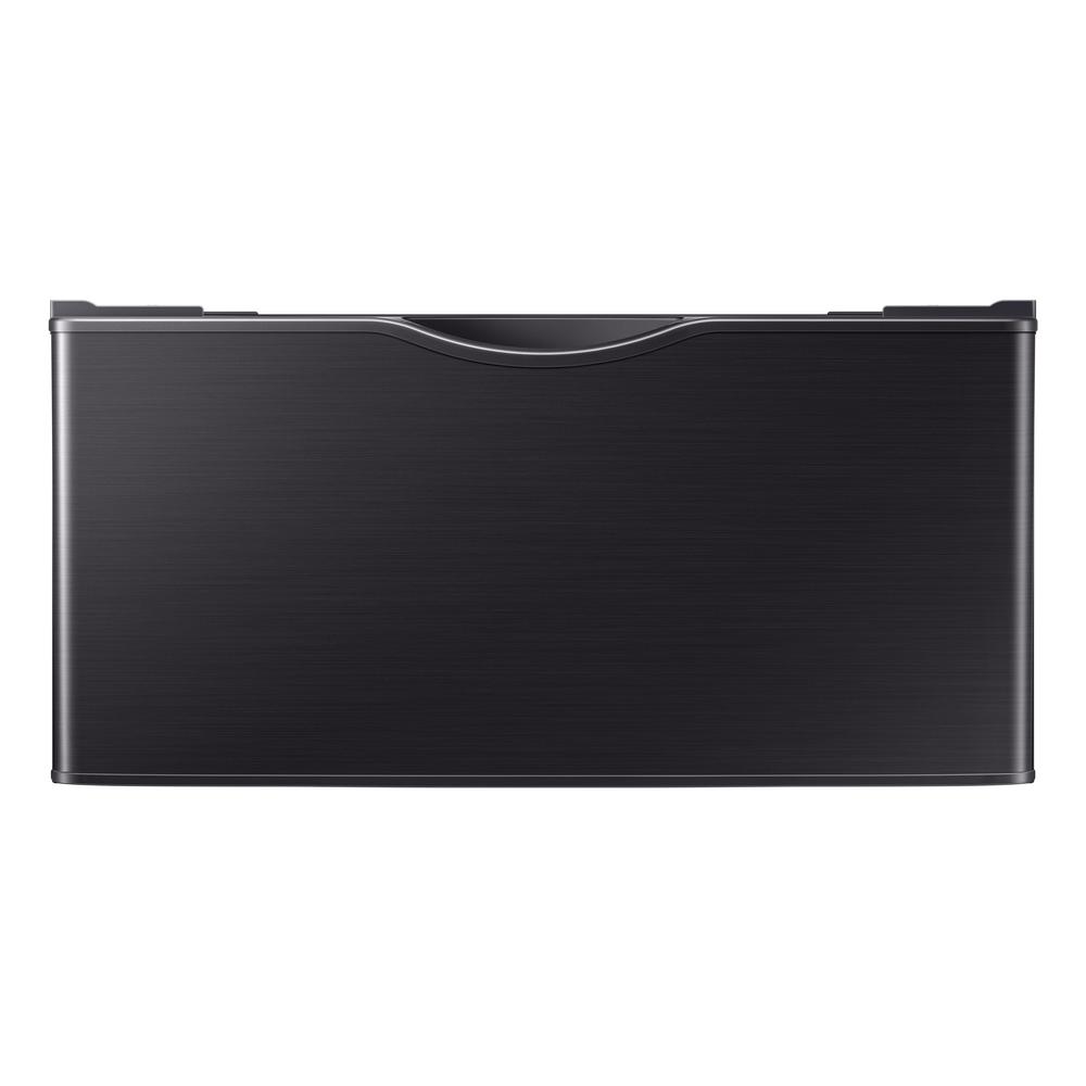 Samsung 14.2 in. Fingerprint-Resistant Black Stainless Laundry Pedestal with Storage Drawer