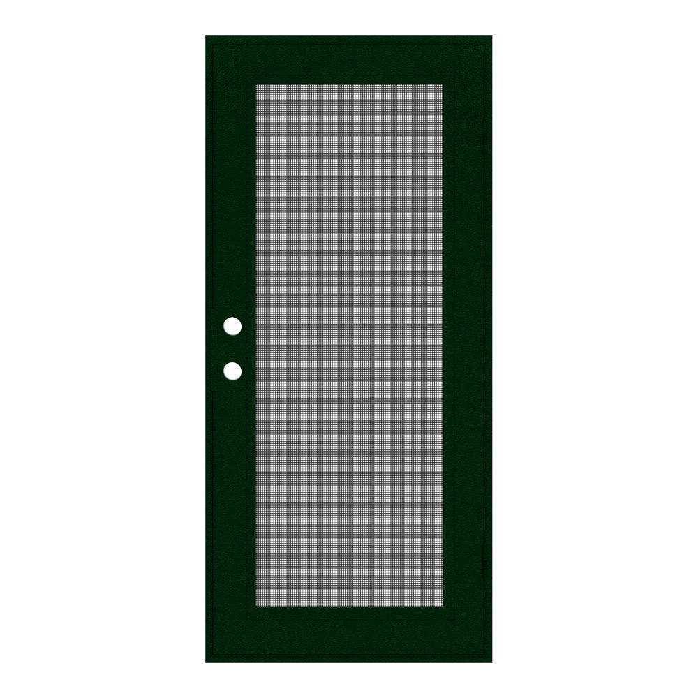 Unique Home Designs 30 in. x 80 in. Full View Forest Green RightHand