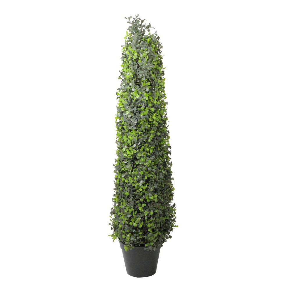 Northlight 36 in. Potted Artificial 2Tone Boxwood Topiary Tree