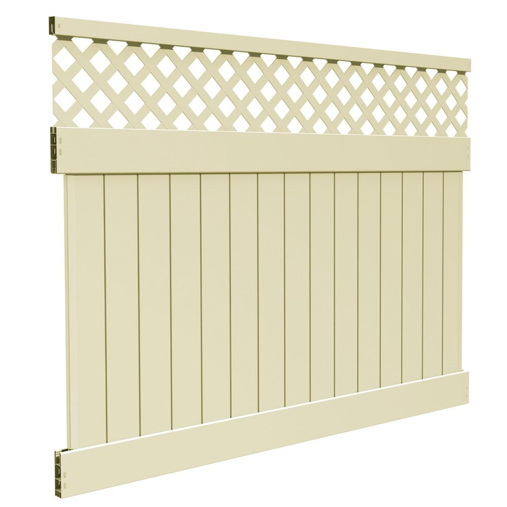 6 Beige Vinyl Fencing Fencing The Home Depot