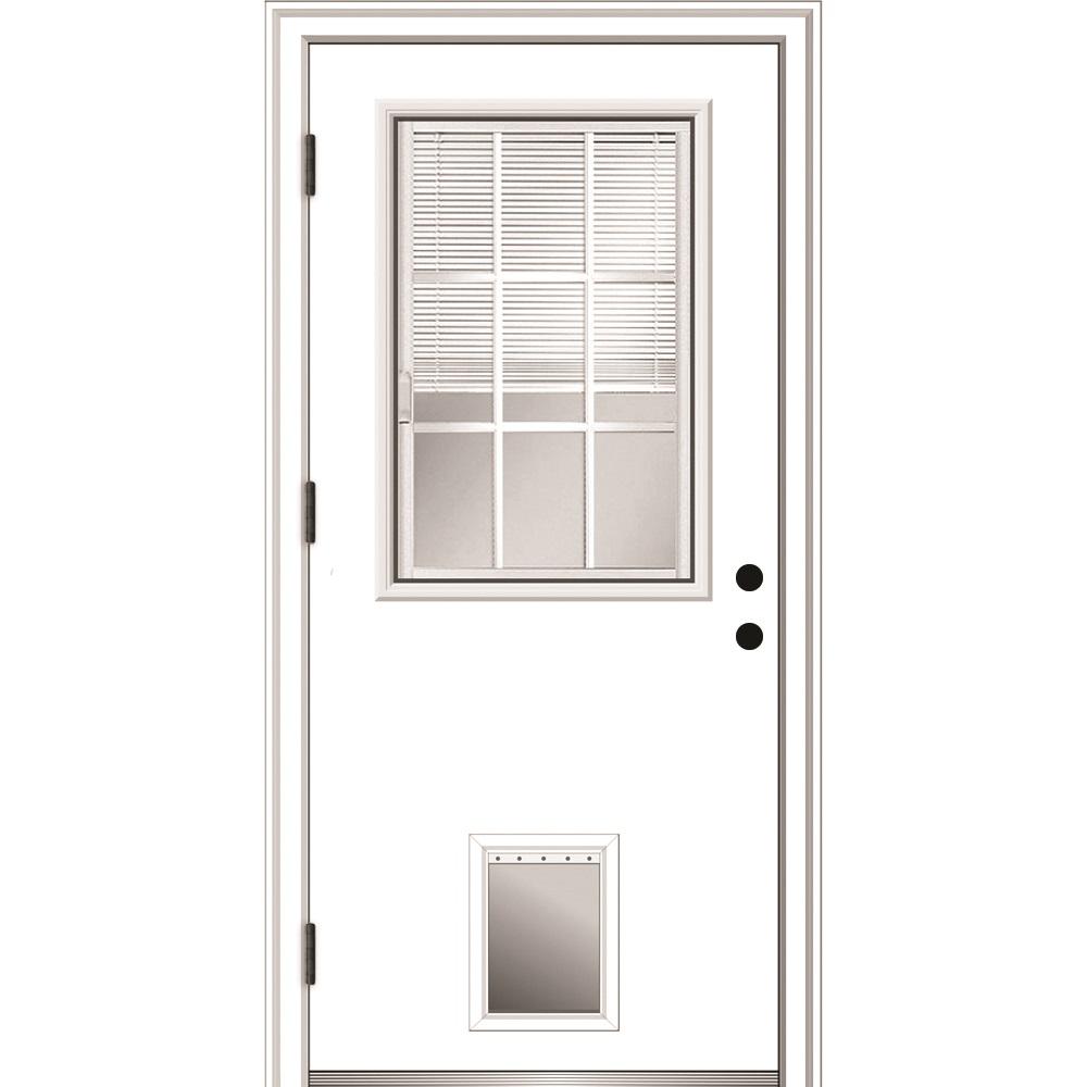 MMI Door 32 in. x 80 in. Internal Blinds/Grilles Right