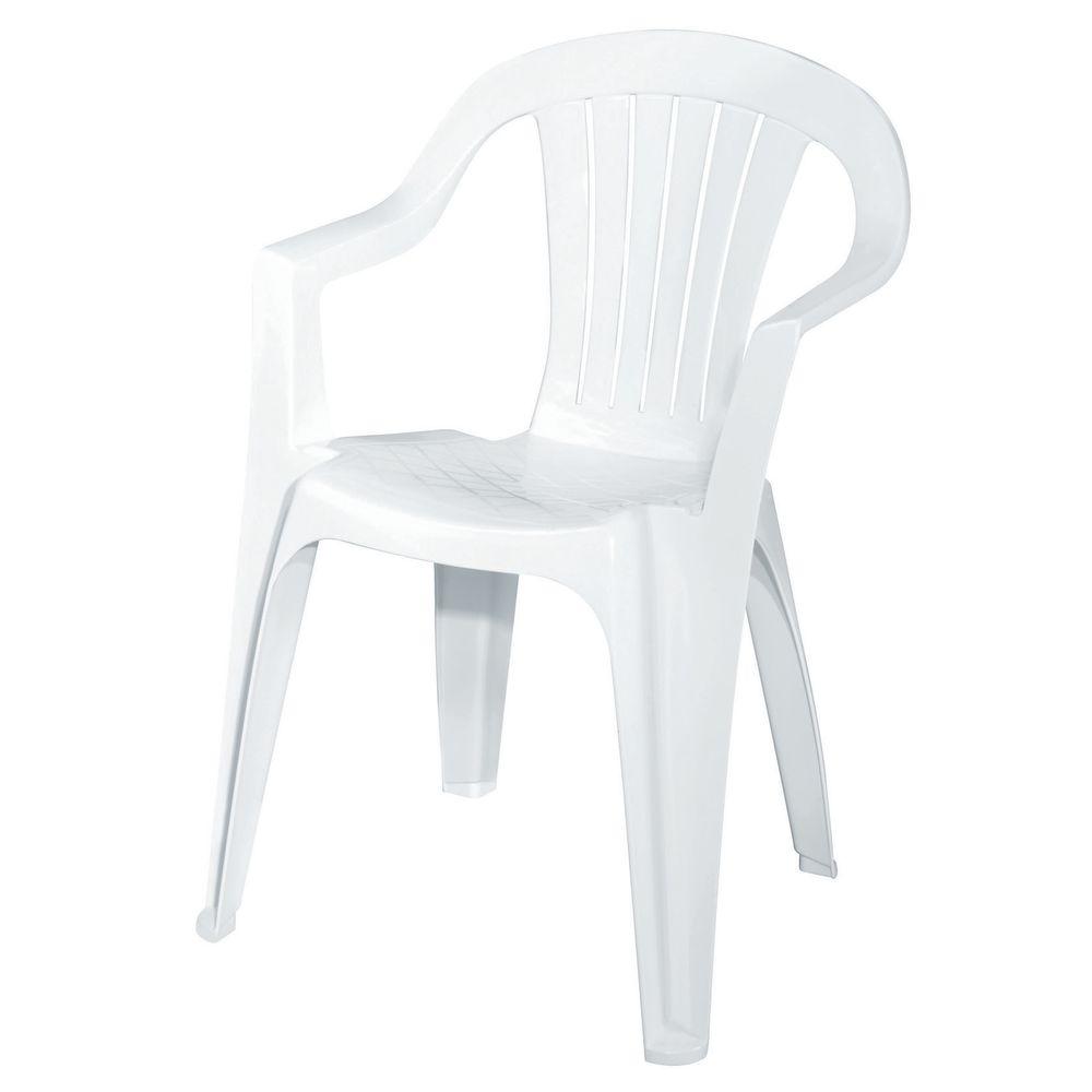 Unbranded White Patio Low Back Chair 8234 48 4301 The Home Depot