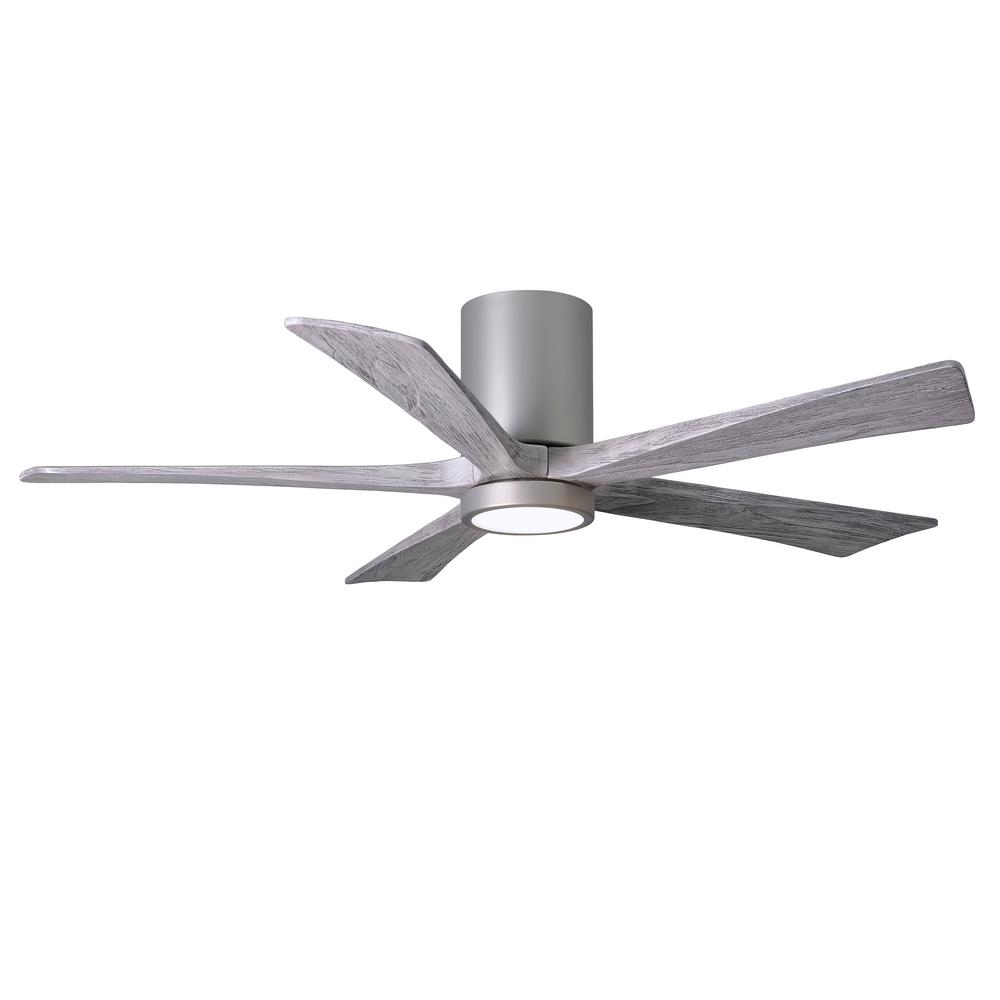 Atlas Irene 52 In Led Indoor Outdoor Damp Brushed Nickel Ceiling Fan With Light With Remote Control And Wall Control