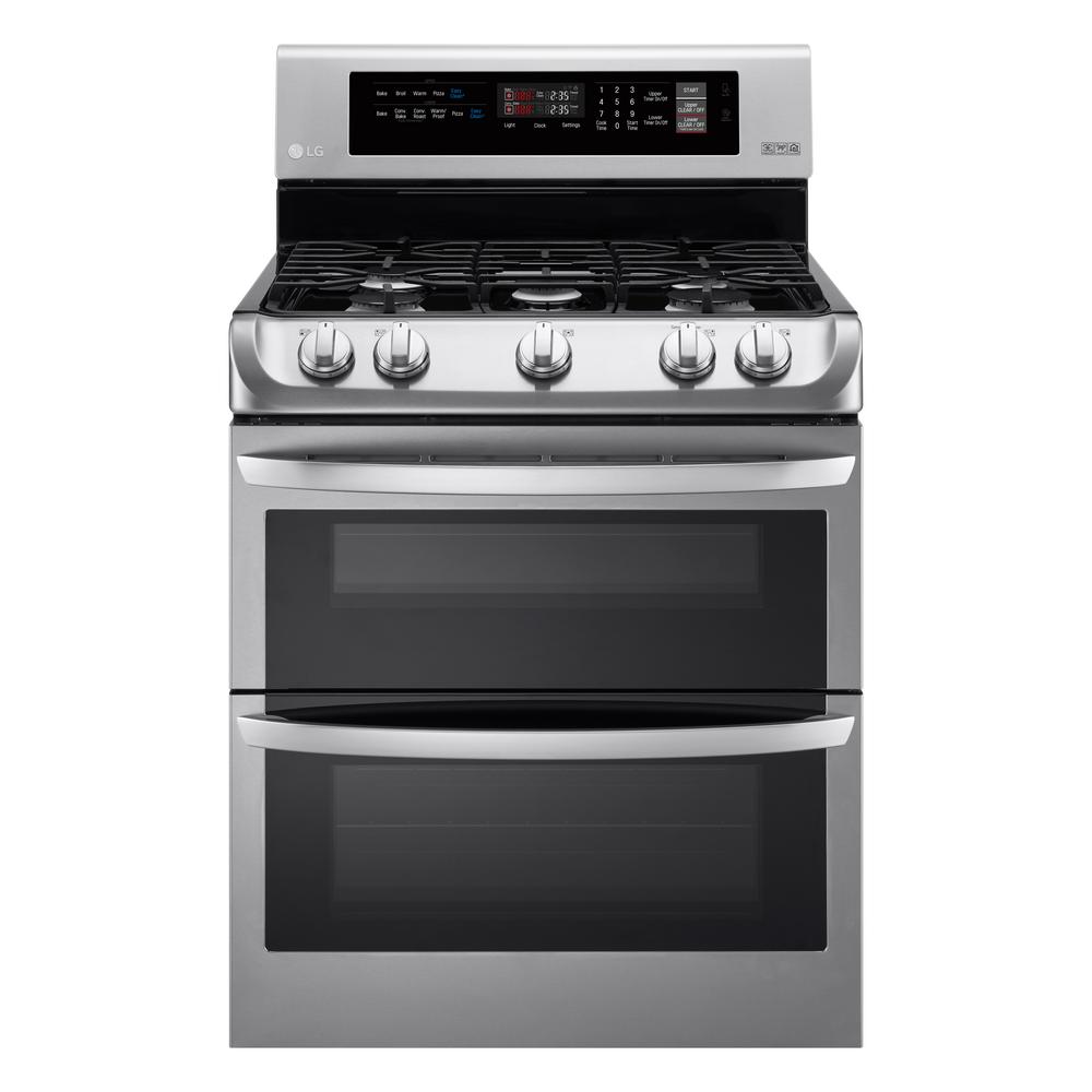 LG Electronics 6.9 cu. ft. Double Oven Gas Range with ProBake
