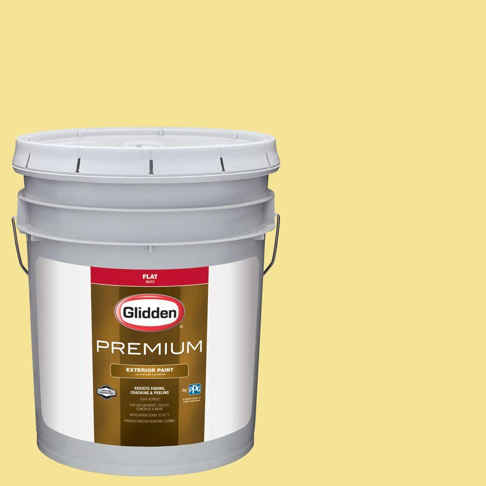 Glidden Premium 5gal. HDGG03 Meadow Flower Yellow Flat Latex Exterior