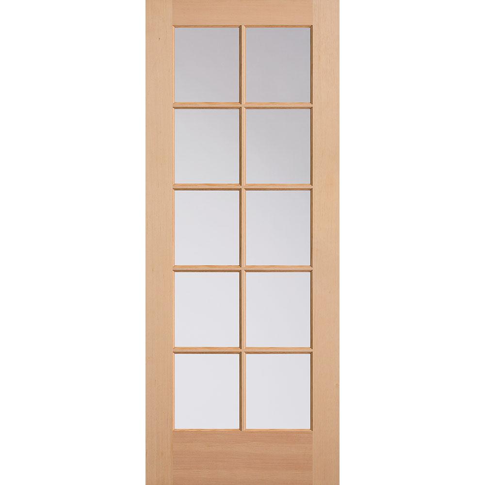 Masonite 32 in. x 80 in. 10 Lite Unfinished Fir Front Masonite 32 in. x 80 in. 10 Lite Unfinished Fir Front