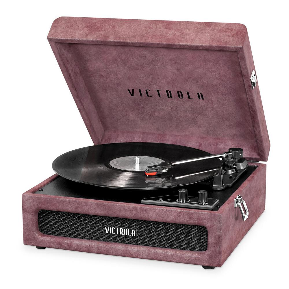 Bluetooth Suitcase Record Player Victrola 3-Speed Turntable Play Listening Music