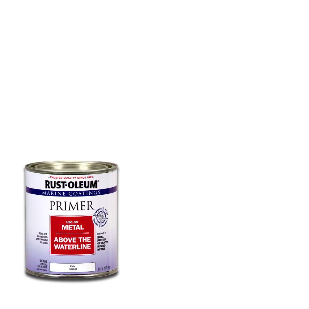Rust Oleum Marine 1 Qt Flat White Metal Primer 4 Pack 207016 Flat White Metal Primer 4 Pack