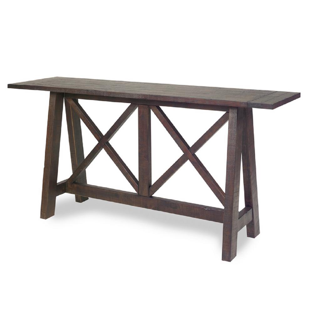 Vineyard Distressed Root Beer Console Table