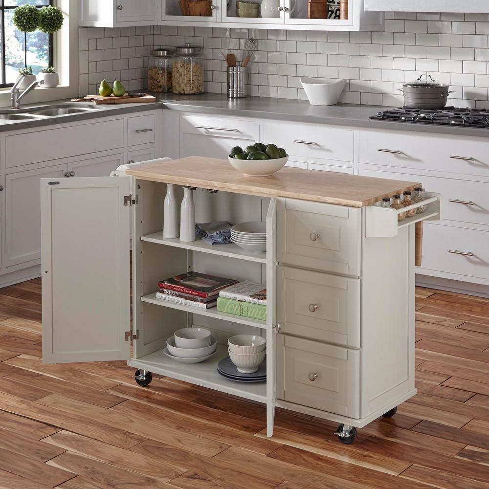 Dolly Madison Kitchen Island Cart White