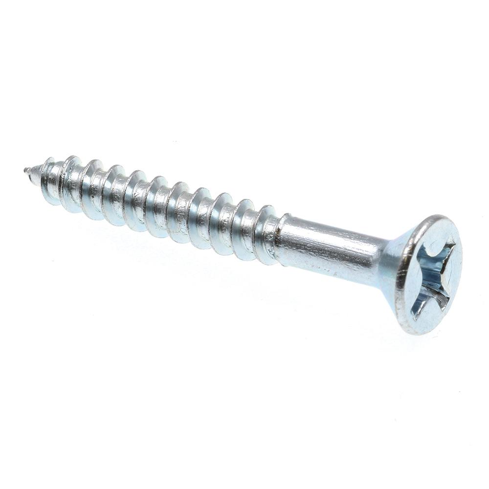 PrimeLine Products 10 x 11/2 in. Phillips Drive Wood Screws Flat