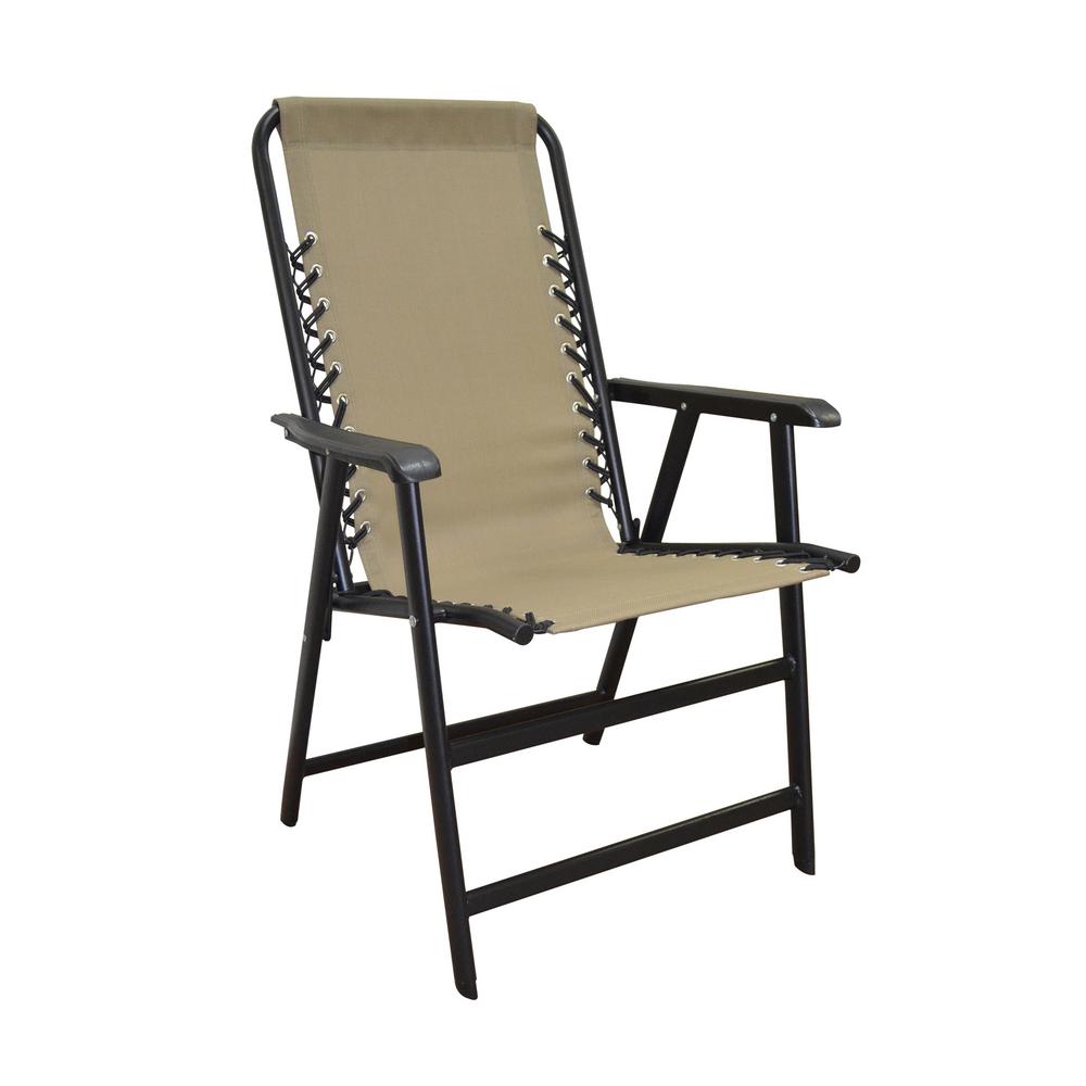 Caravan Sports Suspension Beige Metal Patio Chair 80012000150