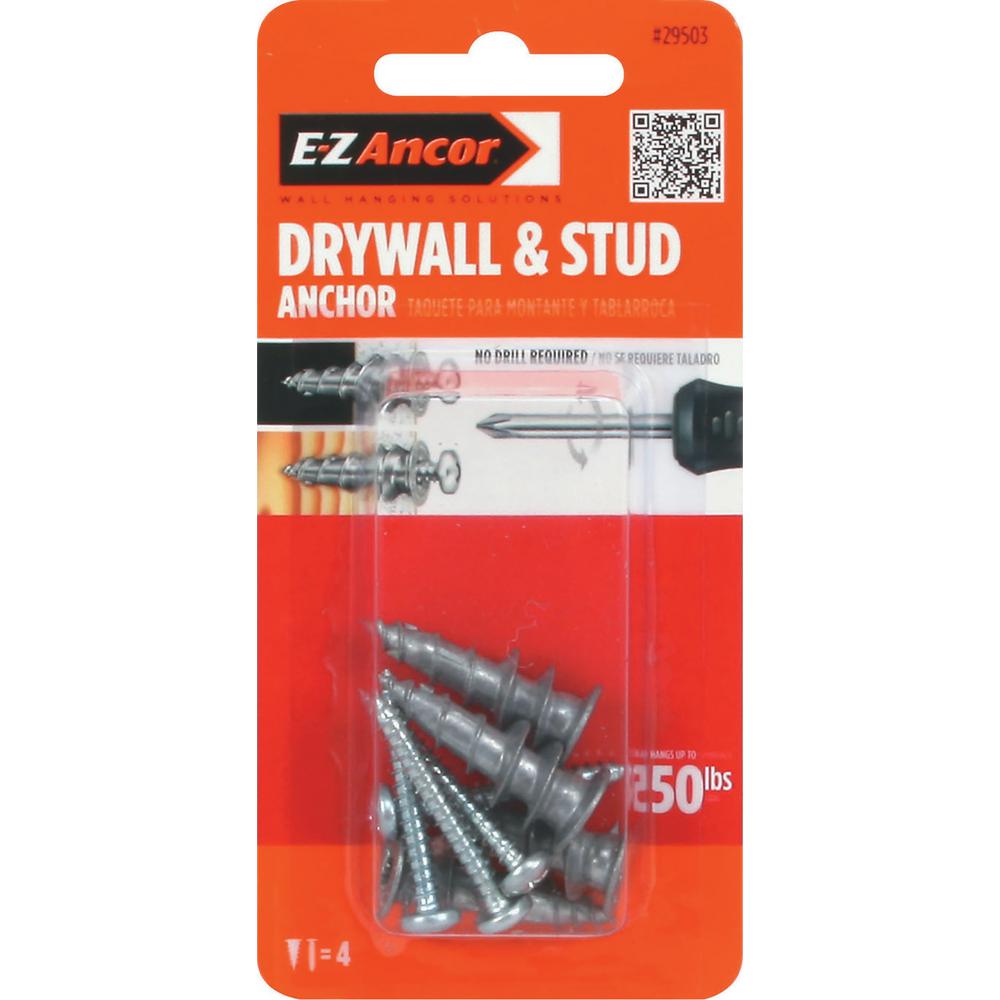 E-Z Ancor Twist-N-Lock 75 Lb. Medium Duty Drywall Anchors (50-Pack ...