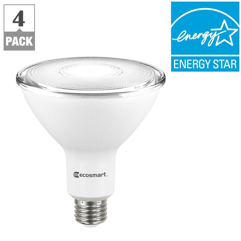 EcoSmart 90-Watt Equivalent PAR38 Dimmable LED Flood Light Bulb, Bright ...