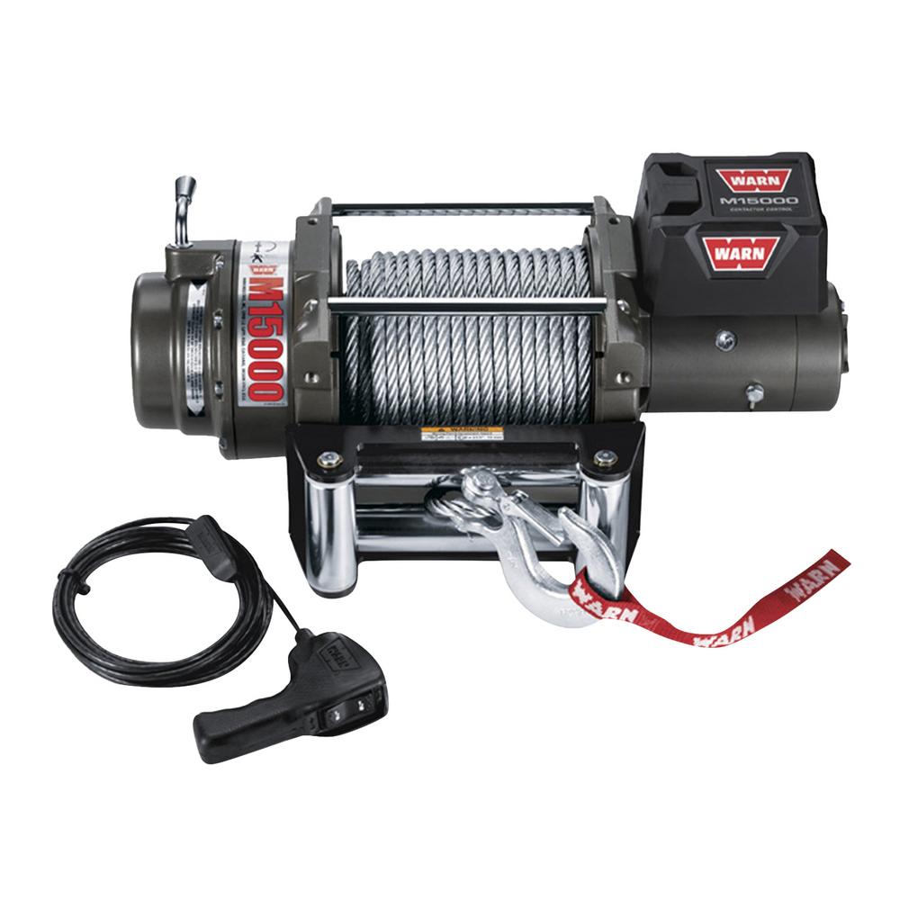 Warn M15000 Series Self-Recovery 15000 lbs. Large Frame Winch-47801 ...