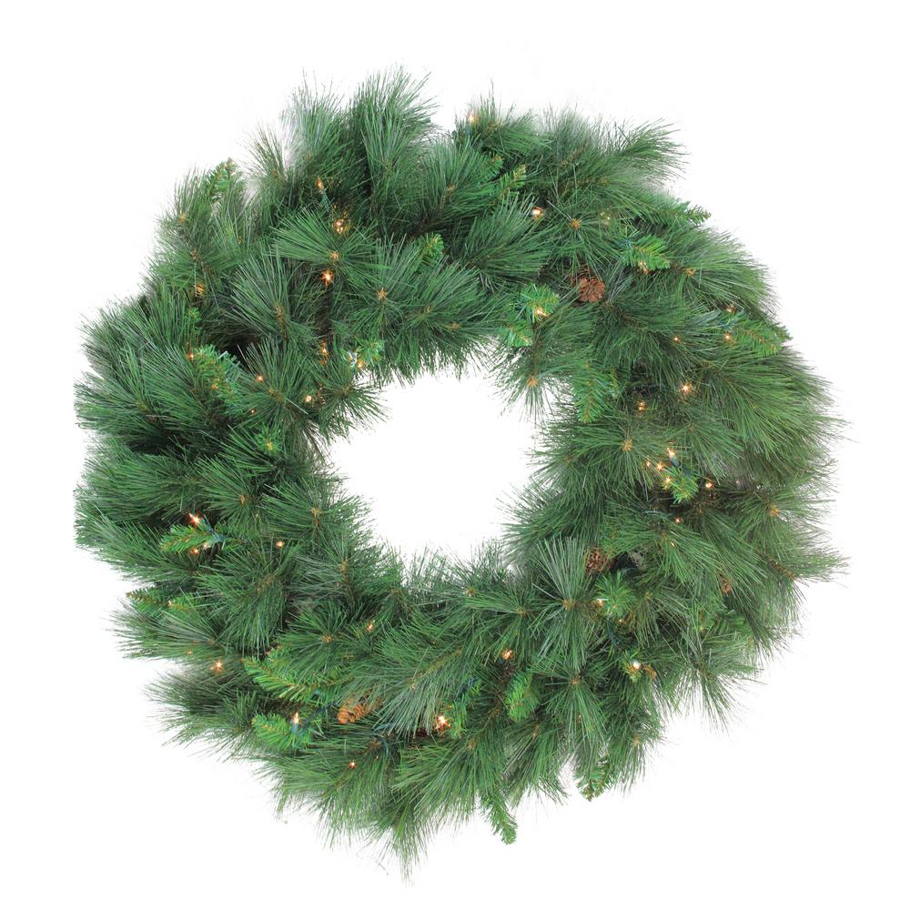Northlight 48 In Prellit White Valley Pine Artificial Christmas 48 In Prellit White Valley Pine Artificial Christmas Wreath With Clear Lights