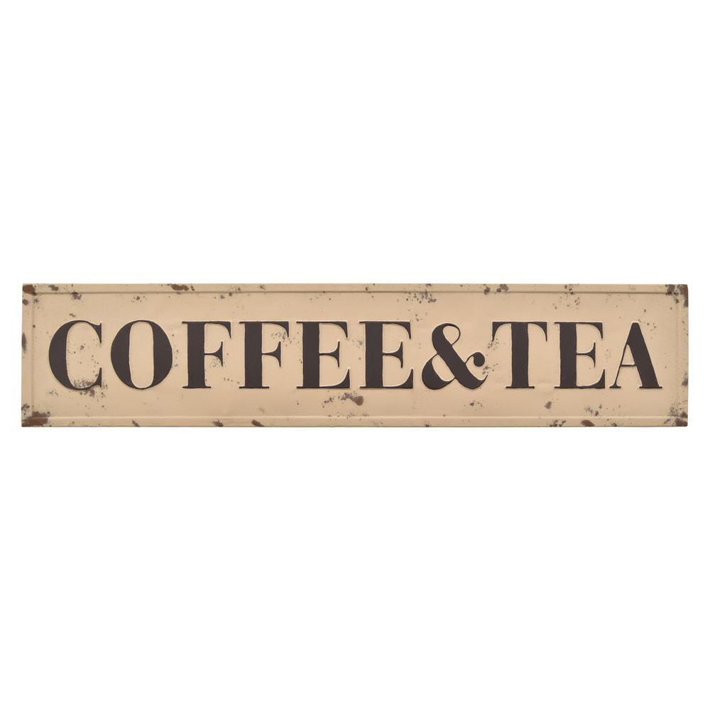 Three Hands Brown Metal Novelty Sign Coffee Tea 56871 The Home