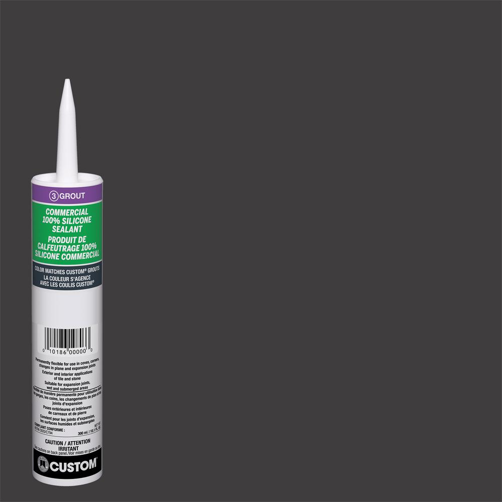 Custom Building Products Commercial #60 Charcoal 10.1 oz. Silicone Caulk