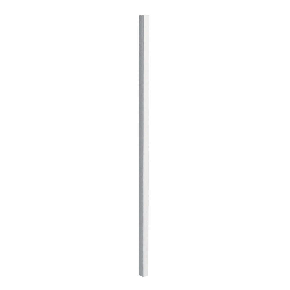 US Door & Fence 2 in. x 2 in. x 6.5 ft. White Metal Fence Post with