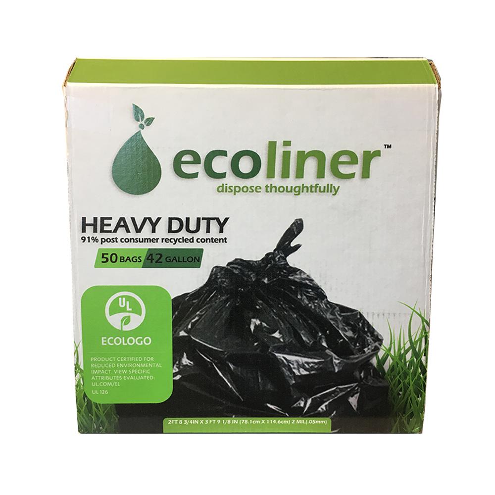 42 Gal. 91 Recycled Black Trash Bags (50Count)284250 The Home Depot