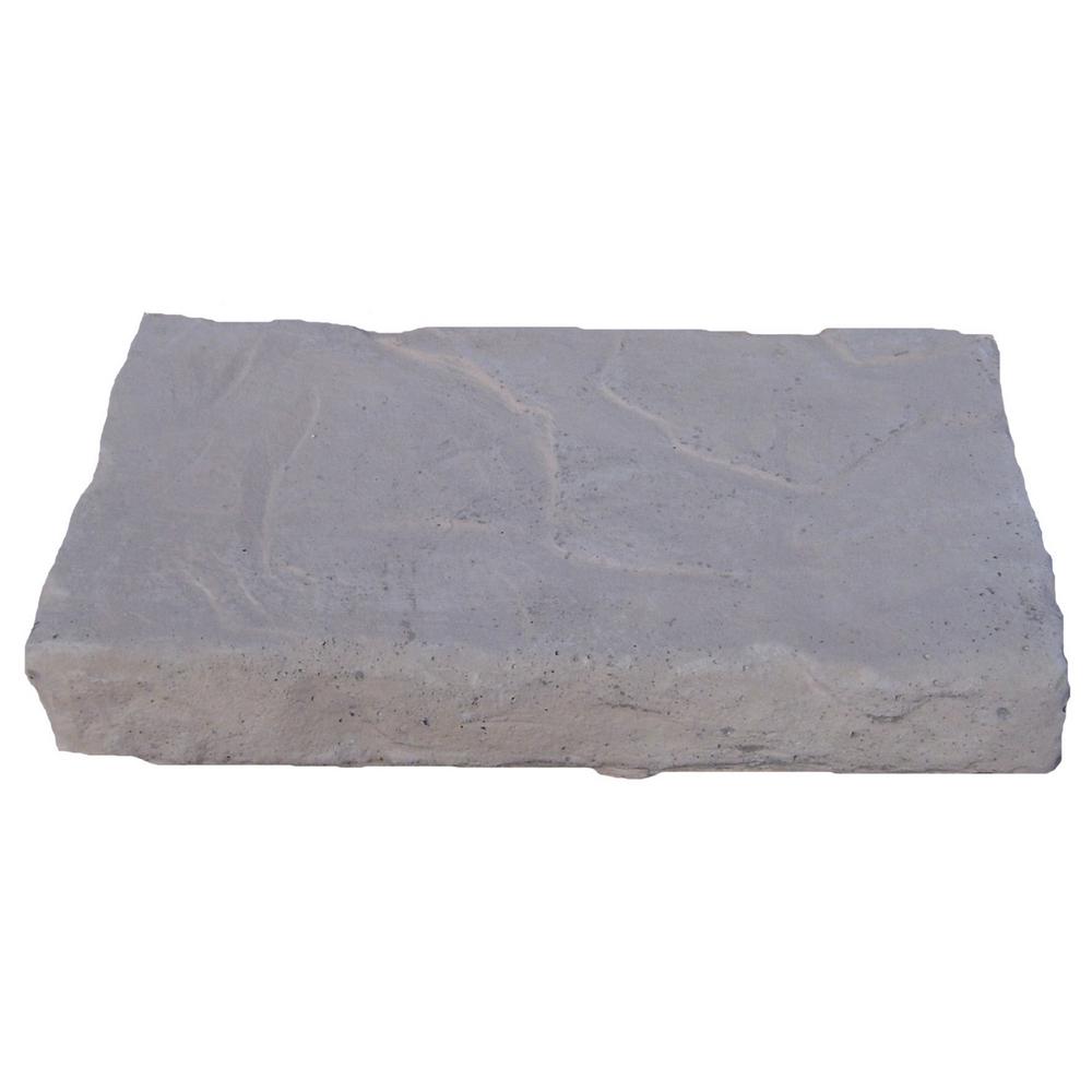 2 in. x 11 in. x 19 in. Concrete Gray Garden CapCGCAP The Home Depot
