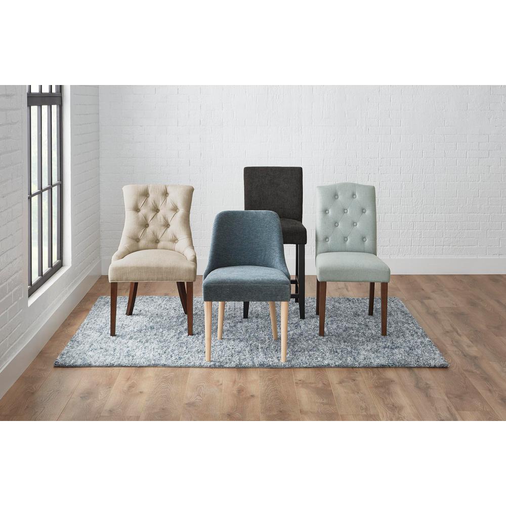StyleWell Bakerford Walnut Finish Upholstered Dining Chair with Biscuit
