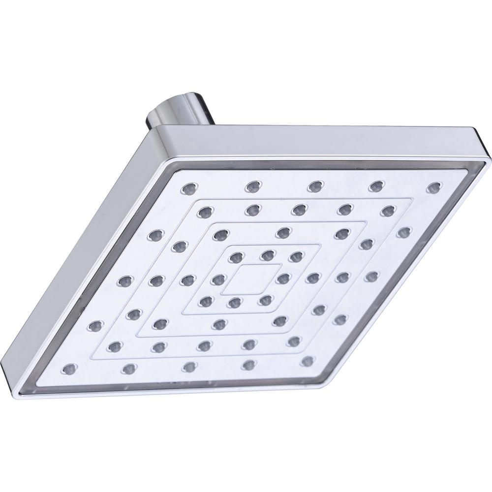 Glacier Bay 1 Spray 6 In Single Wall Mount Led Lighted Fixed Rain