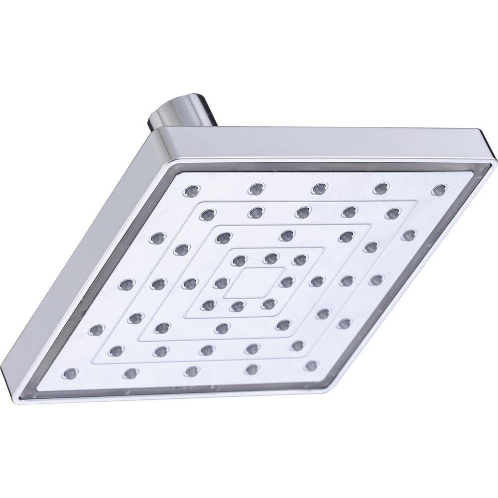 Glacier Bay 1Spray 6 in. Single Wall Mount LED Lighted Fixed Rain