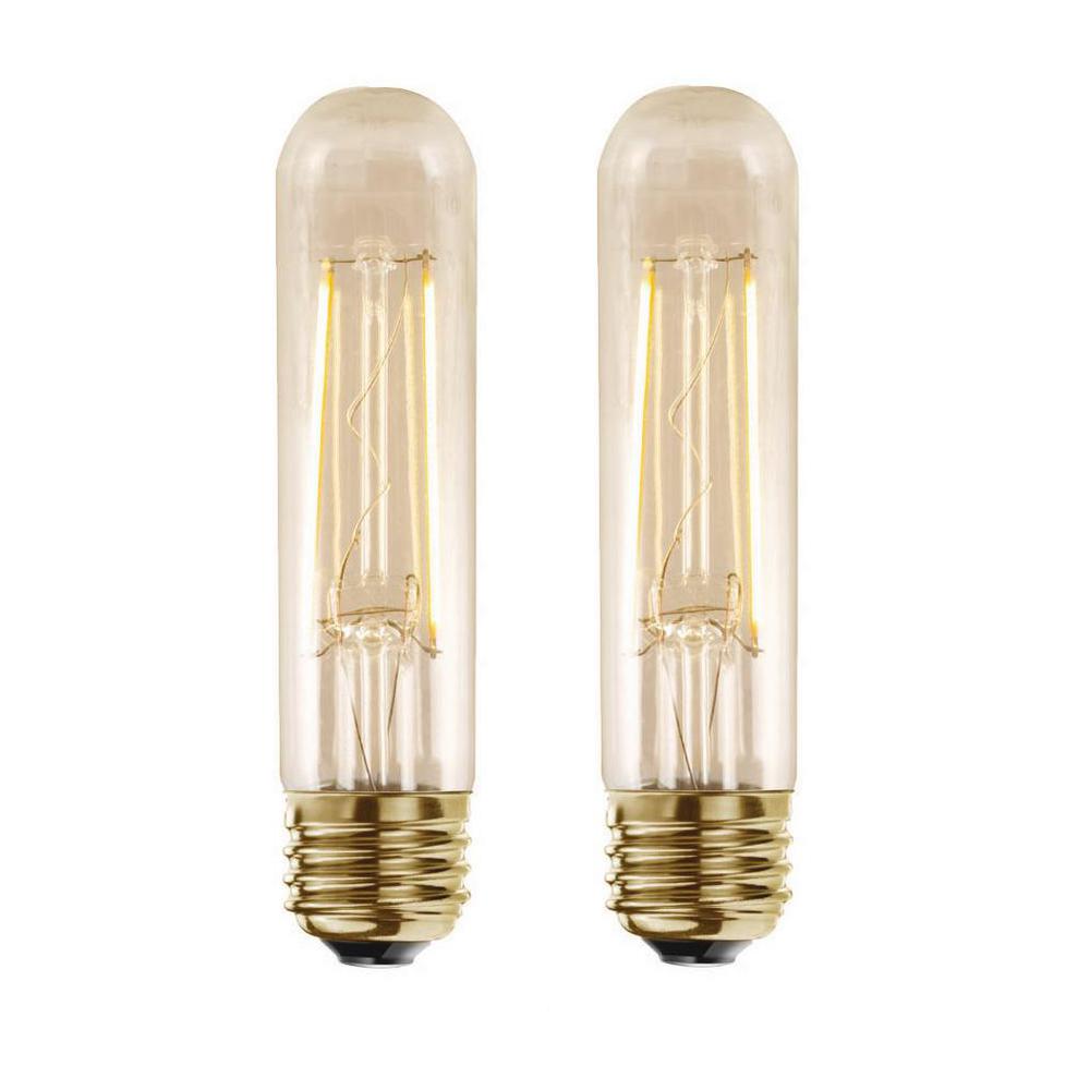 Bulbrite 40w Equivalent Amber Light Bt56 Dimmable Led Grand Filament 25w Equivalent Amber Light T9 Dimmable Led Filament Bulb 2 Pack