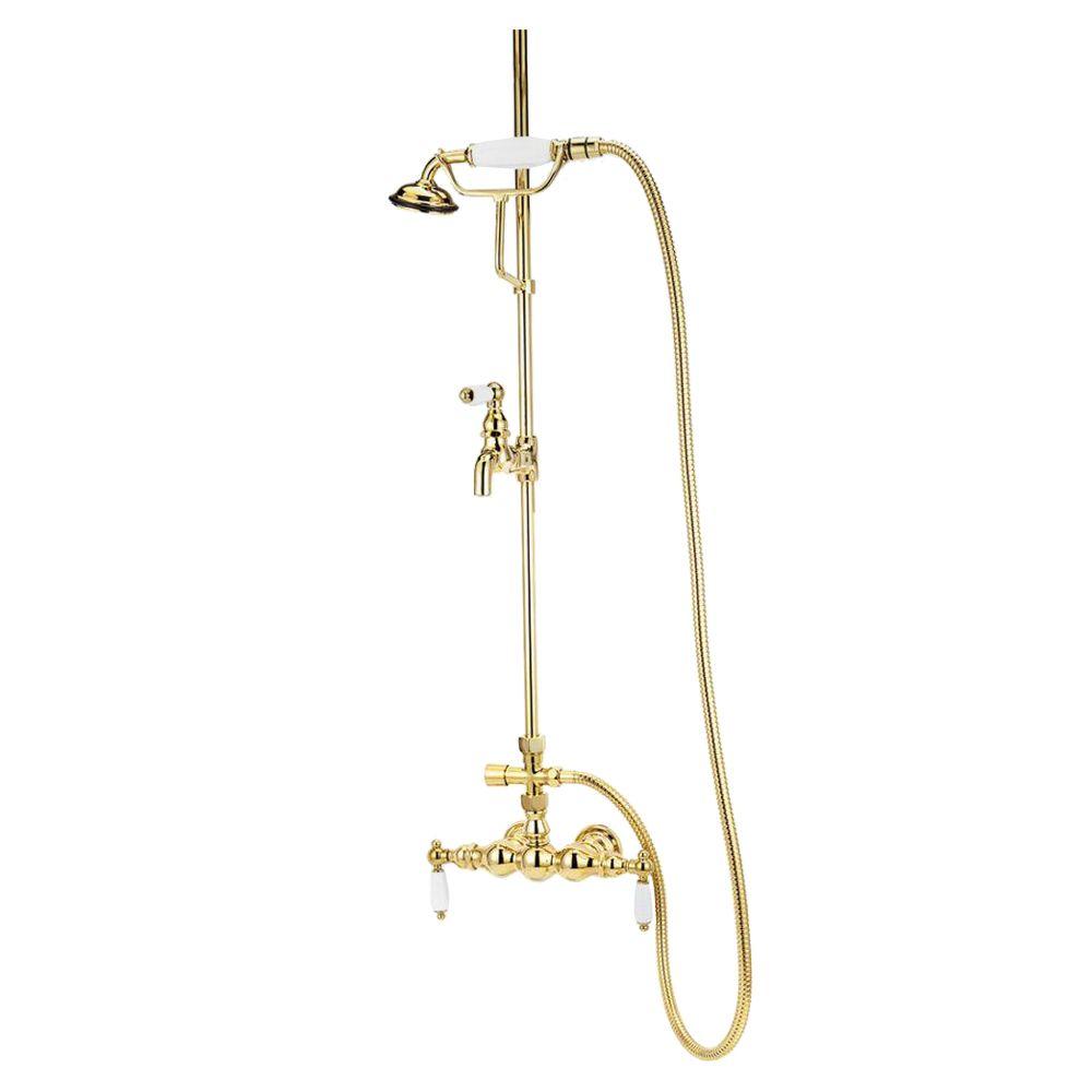 Elizabethan Classics TW28 3-Handle Claw Foot Tub Faucet with Handshower ...