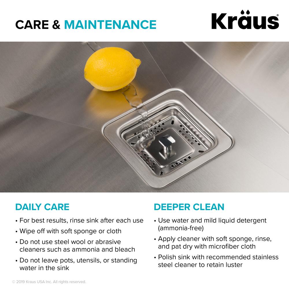 Kraus Pax Zero Radius 31 5in 16 Gauge Undermount Single Bowl