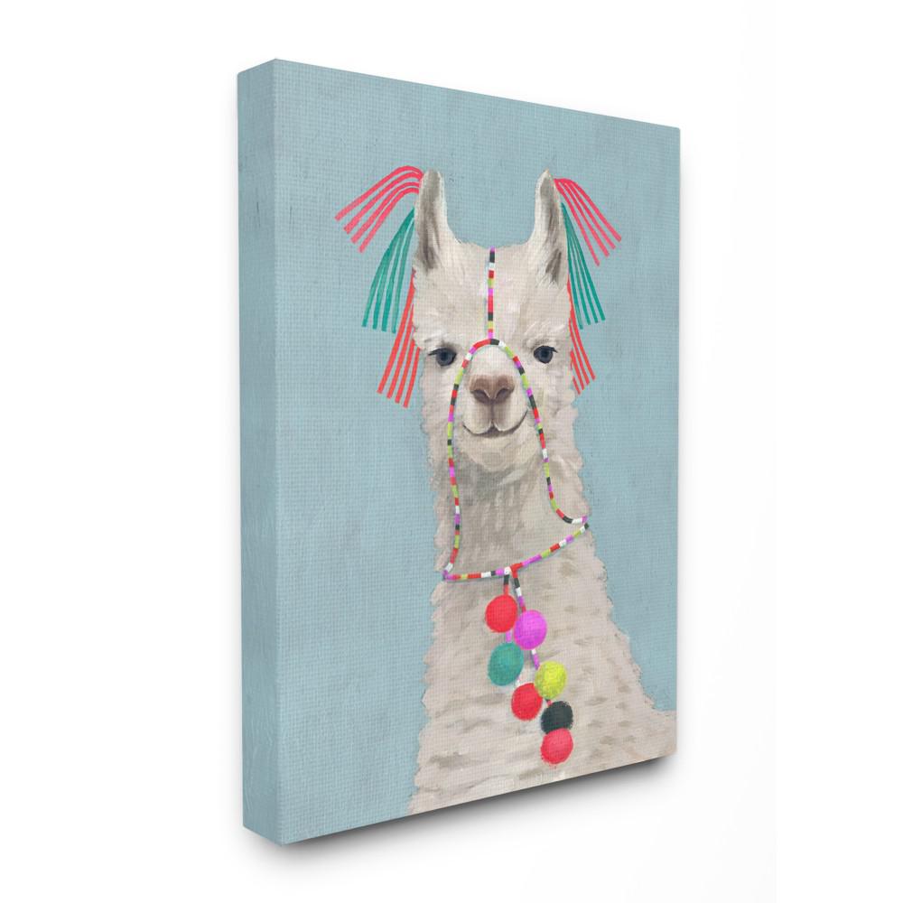 Stupell Industries 30 In X 40 In Llama Adorned In Tassels And Pom Poms Painting By Victoria Borges Canvas Wall Art Aap 203 Cn 30x40 The Home Depot