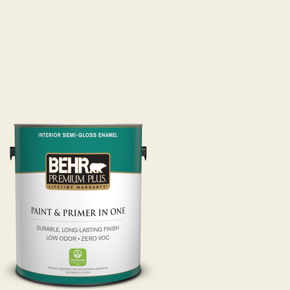 BEHR Premium Plus 1-gal. #GR-W2 Atrium White Semi-Gloss Enamel ... BEHR Premium Plus 1-gal. #GR-W2 Atrium White Semi-Gloss Enamel ...