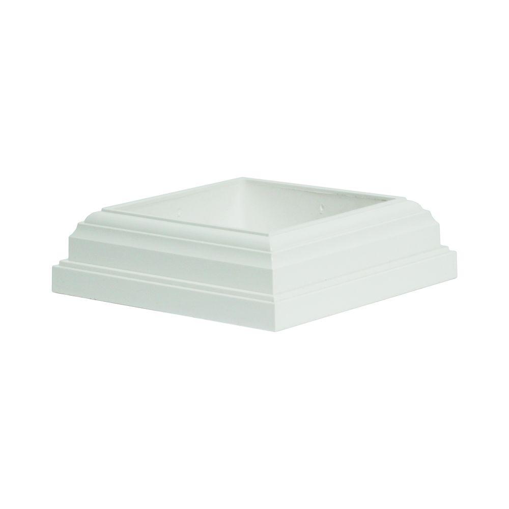 Veranda Regency/Enclave 4 in. x 4 in. White Post Sleeve Base Moulding