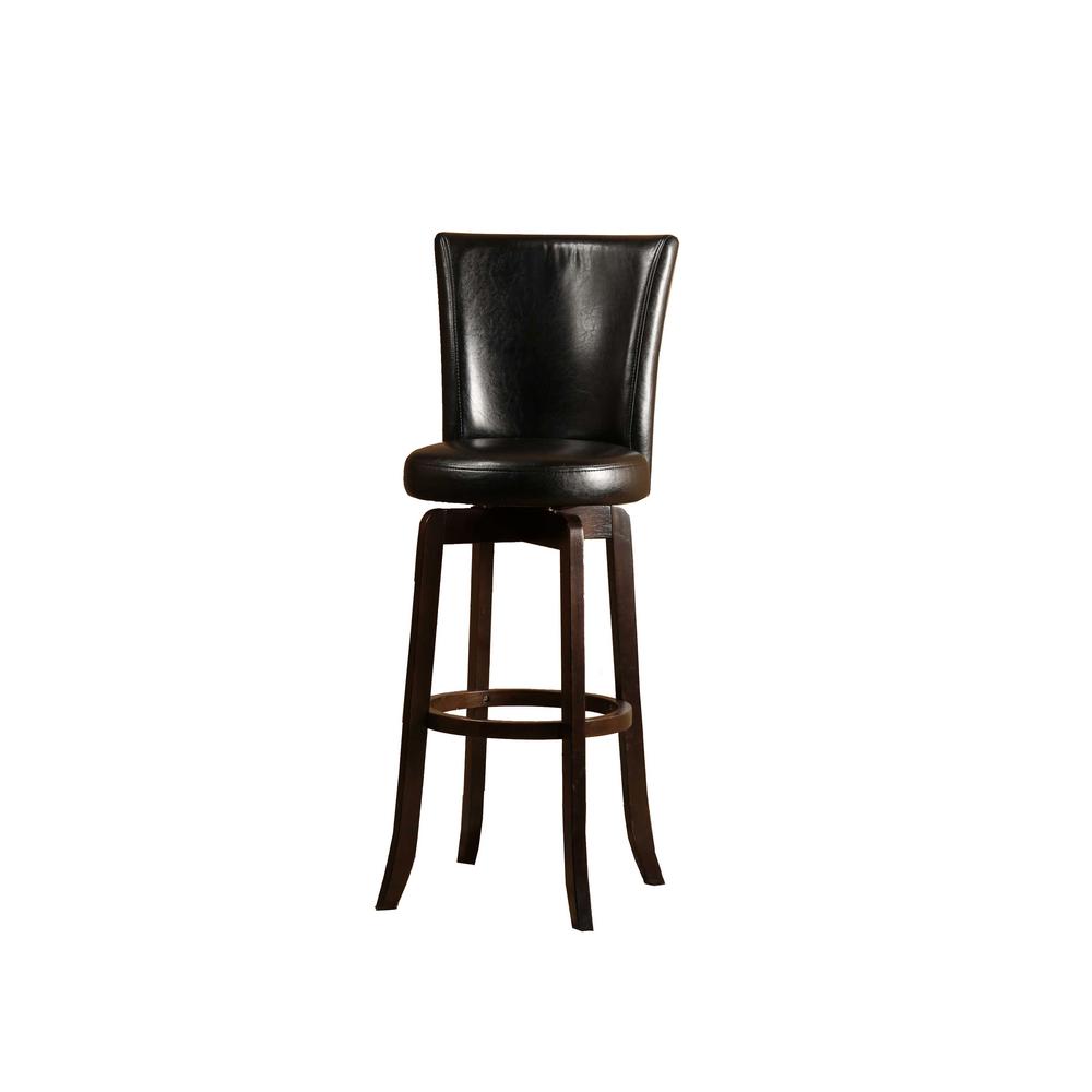Bar Stool The Home Depot Black Swivel Cushioned Counter Stool