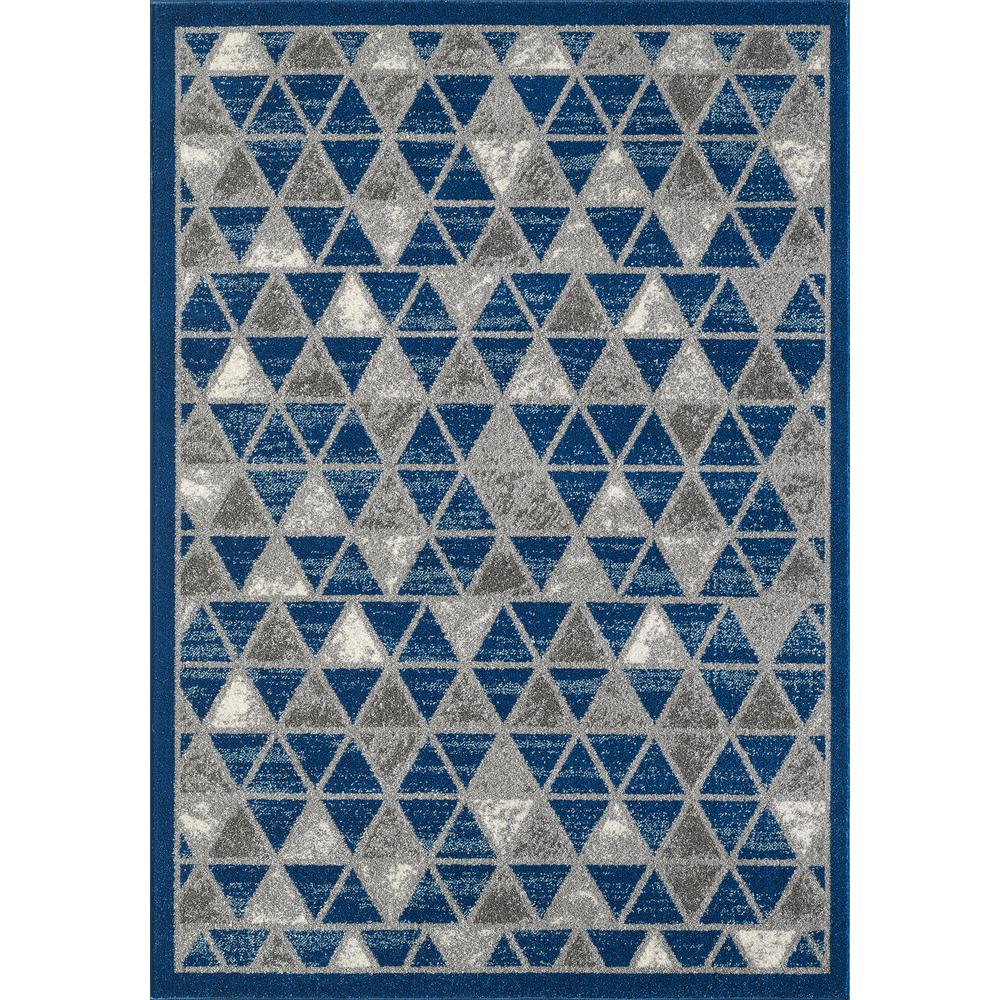 Marisol Blue 4 ft. x 6 ft. Geometric Area RugCH894B46 The Home Depot