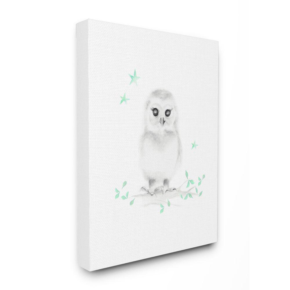 The Kids Room By Stupell 16 In X 20 In Cute Cartoon Baby Owl