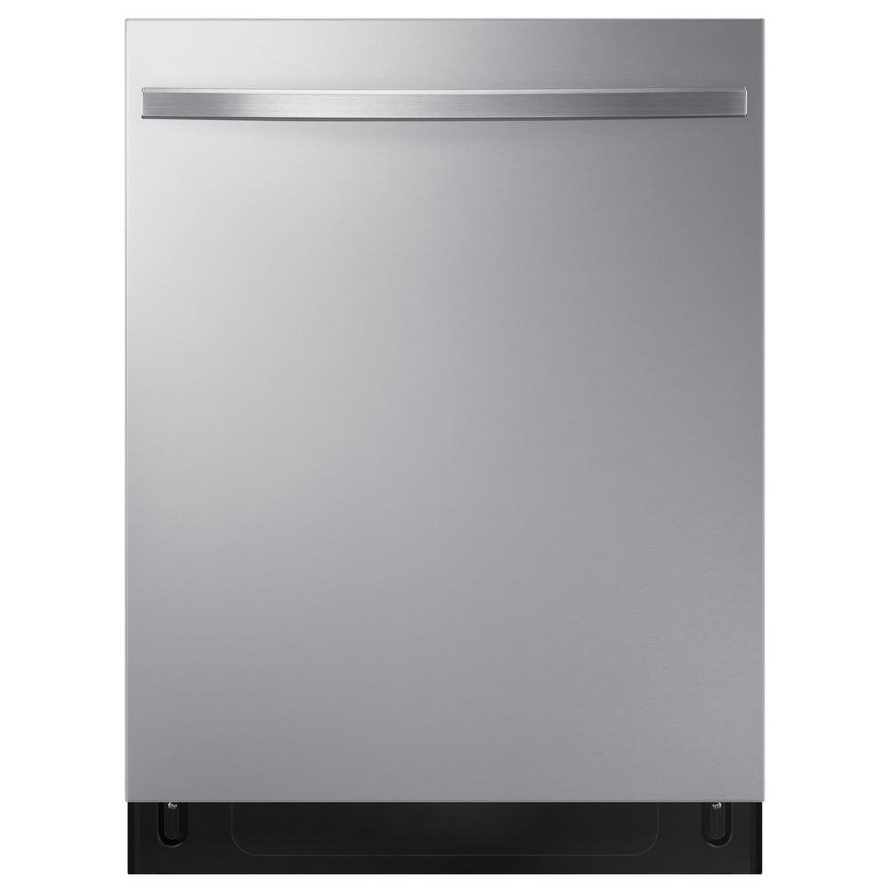 Samsung 24 In Top Control Dishwasher With Stainless Steel Interior Door And Plastic Tall Tub In Stainless Steel 55 Dba Dw80r2031us The Home Depot