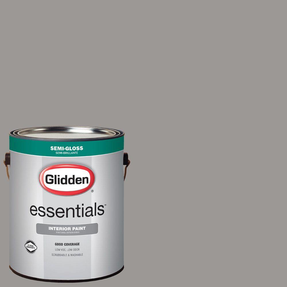 Details About Glidden Essentials Semi Gloss Interior Paint 1g Grey Scrubbable Washable Finish