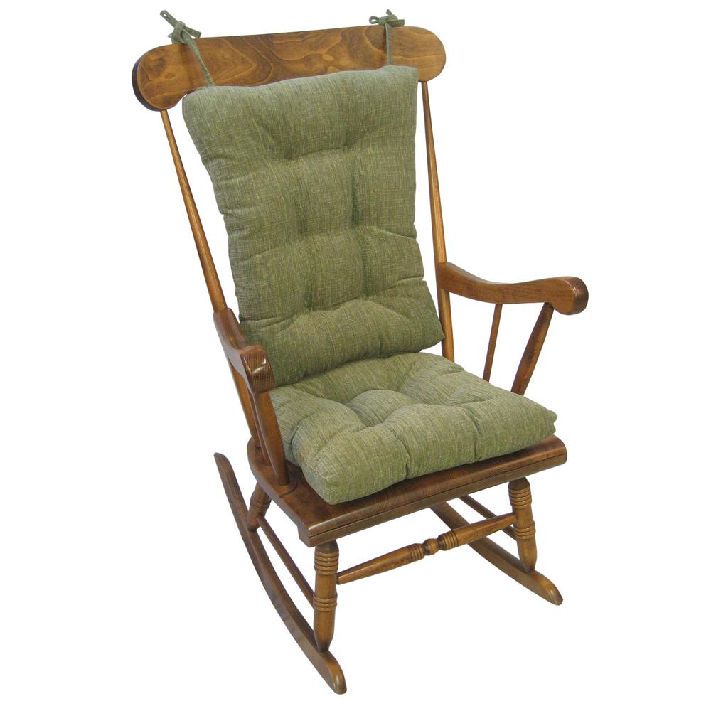 Gripper Polar Chenille Jade Jumbo Rocking Chair Cushion Set Gripper Polar Chenille Jade Jumbo Rocking Chair Cushion Set