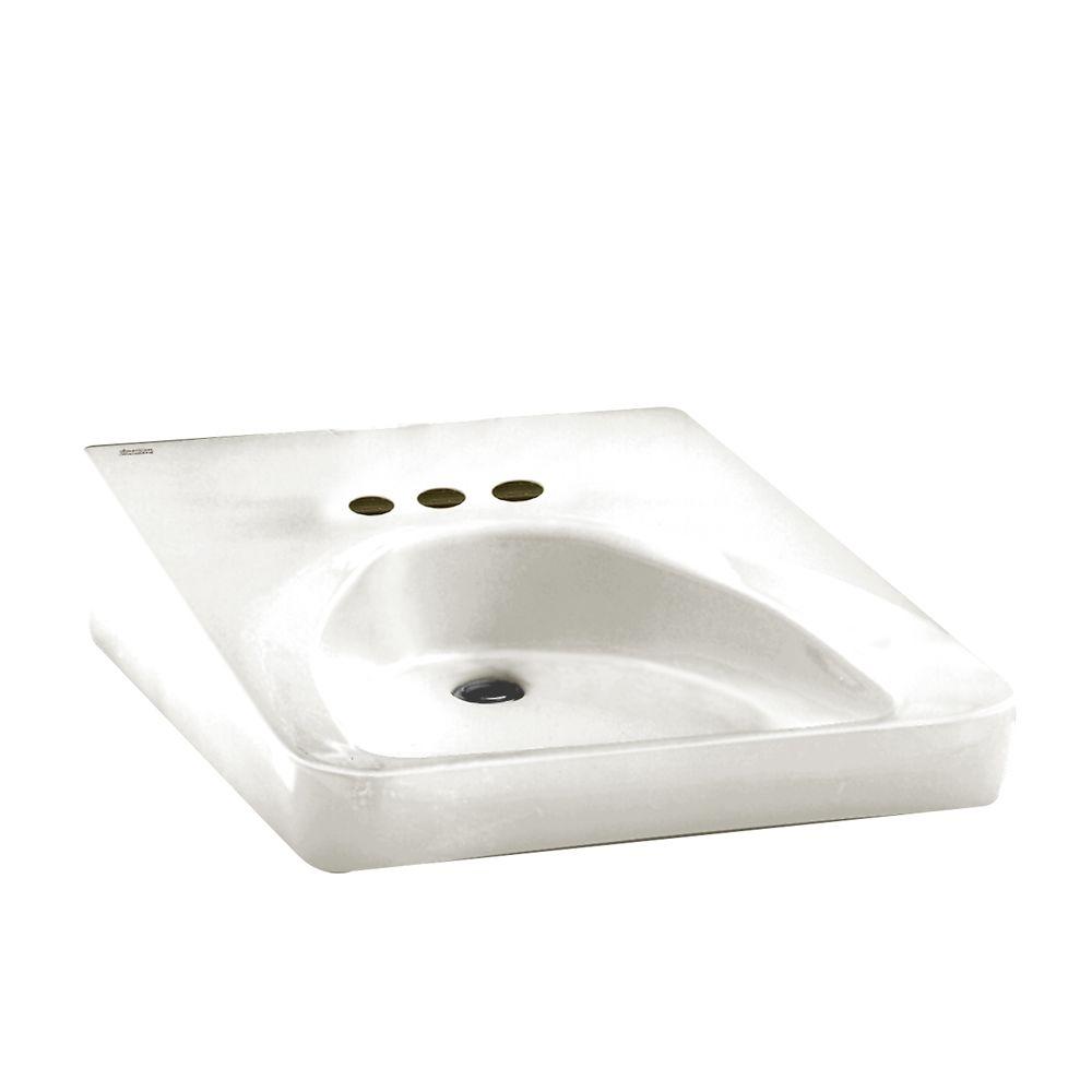 American Standard Wheelchair Users Wall Mounted Bathroom Sink In White