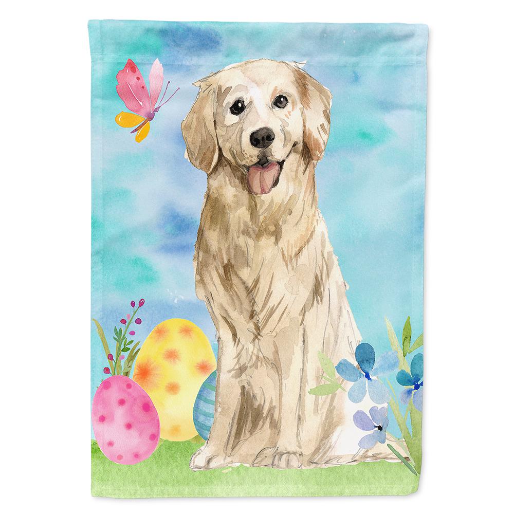 Caroline S Treasures 28 In X 40 In Polyester Easter Eggs Golden Retriever Flag Canvas House Size 2 Sided Heavyweight Ck1915chf The Home Depot