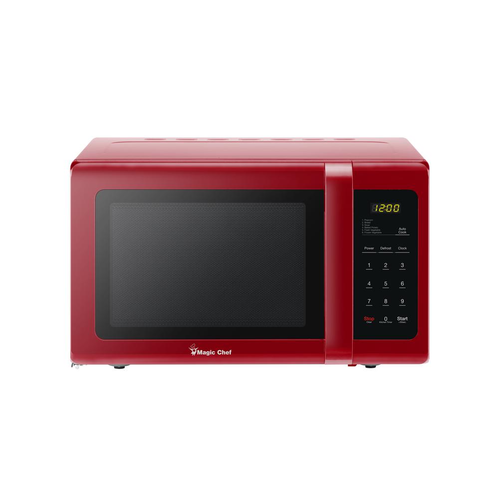 Magic Chef 0 9 Cu Ft Countertop Microwave In Red Mcd993r The